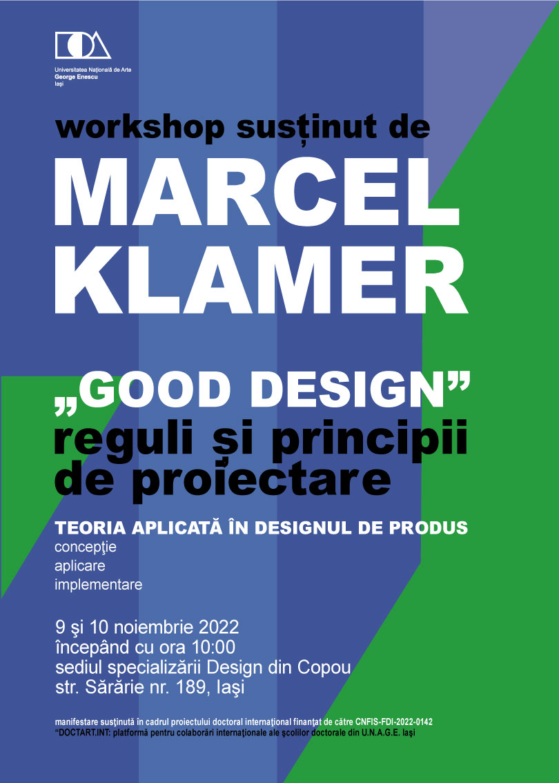 „Good Design” - workshop susținut de Marcel Klamer