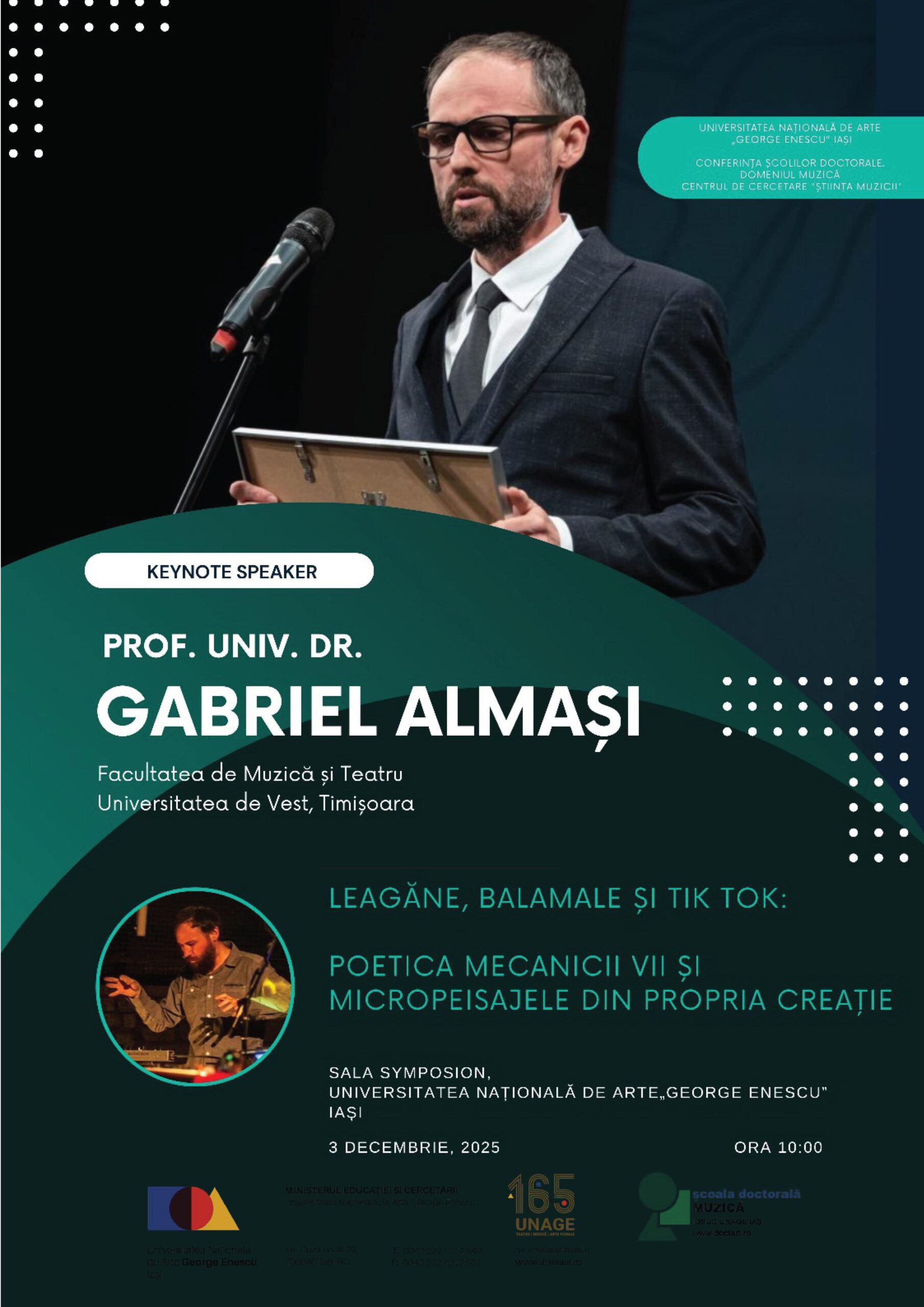 Afis Gabriel Almasi cu sigle